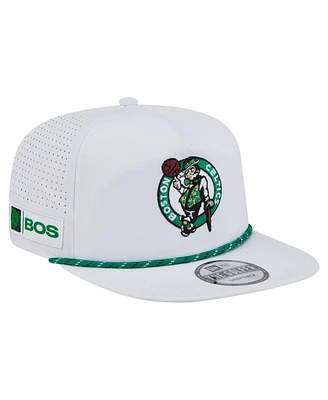 New Era Men's White Boston Celtics Performance Rope Golfer Adjustable Hat