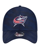 New Era Men's Navy Columbus Blue Jackets Active Subtle Camo 39THIRTY Flex Hat
