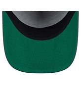 New Era Men's Charcoal Los Angeles Lakers Throwback Washed Pre-Curved 9FIFTY Snapback Hat