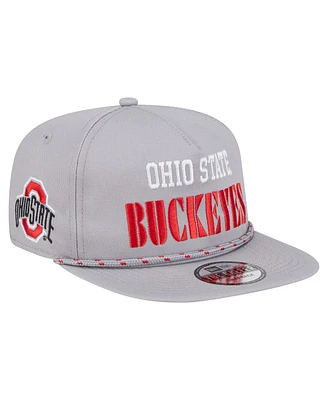 New Era Men's Gray Ohio State Buckeyes Golfer Vintage Adjustable Hat