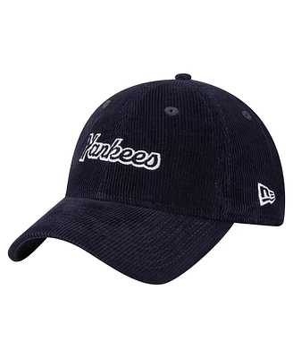 New Era Women's Navy New York Yankees Corduroy 9TWENTY Adjustable Hat