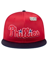 New Era Men's Red/Navy Philadelphia Phillies Satin 59FIFTY Fitted Hat