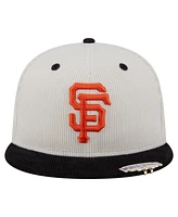 New Era Men's Cream/Black San Francisco Giants Two-Tone Corduroy 59FIFTY Fitted Hat