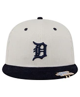 New Era Men's Cream/Navy Detroit Tigers Two-Tone Corduroy 59FIFTY Fitted Hat