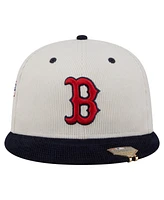 New Era Men's Cream/Navy Boston Red Sox Two-Tone Corduroy 59FIFTY Fitted Hat
