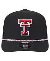 New Era Men's Black Texas Tech Red Raiders Gameday Multi-Rope 9SEVENTY Stretch-Snap Hat