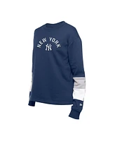 New Era Women's Navy York Yankees Gameday Crewneck Sweatshirt