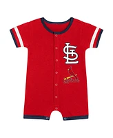 Outerstuff Baby Boys and Girls 2-Piece Red St. Louis Cardinals Double Hit Coverall Set
