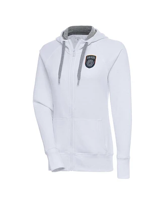 Antigua Women's White San Diego Fc Victory Full-Zip Hoodie Jacket