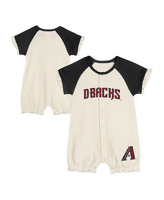 Outerstuff Baby Boys and Girls White Arizona Diamondbacks Slide Run Raglan Coveralls