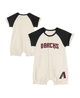 Outerstuff Baby Boys and Girls White Arizona Diamondbacks Slide Run Raglan Coveralls