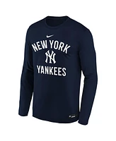 Nike Big Boys and Girls Navy New York Yankees Authentic Collection Legend Performance Long Sleeve T-Shirt