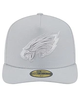 New Era Men's Gray Philadelphia Eagles Color Pack A-Frame 59FIFTY Fitted Hat