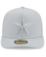New Era Men's Gray Dallas Cowboys Color Pack A-Frame 59FIFTY Fitted Hat