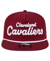 New Era Men's Wine Cleveland Cavaliers Team Text Golfer Snapback Hat