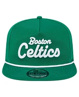 New Era Men's Kelly Green Boston Celtics Team Text Golfer Snapback Hat