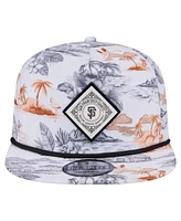 New Era Men's White San Francisco Giants Printed Island Golfer Snapback Hat