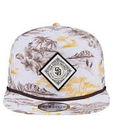 New Era Men's White San Diego Padres Printed Island Golfer Snapback Hat