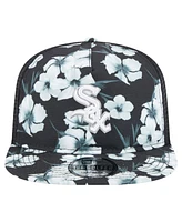 New Era Men's Black Chicago White Sox Adventure Pattern Golfer Trucker Snapback Hat