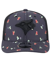 New Era Men's Black Toronto Blue Jays Adventure Drinks Pattern 9SEVENTY Stretch-Snap Hat