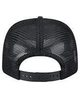 New Era Men's Black Cleveland Guardians Adventure Drinks Pattern 9SEVENTY Stretch-Snap Hat