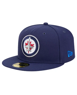 New Era Men's Navy Winnipeg Jets Core 59FIFTY Fitted Hat