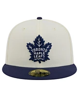 New Era Men's White Toronto Maple Leaf's Chrome Two-Toned 59FIFTY Fitted Hat