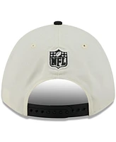New Era Men's Cream/Black Pittsburgh Steelers 2025 Nfl Draft 9FORTY A-Frame M-Crown Adjustable Hat
