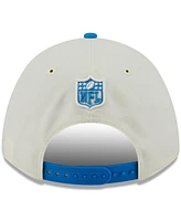 New Era Men's Cream/Blue Detroit Lions 2025 Nfl Draft 9FORTY A-Frame M-Crown Adjustable Hat