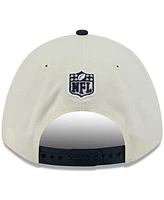 New Era Men's Cream/Navy Chicago Bears 2025 Nfl Draft 9FORTY A-Frame M-Crown Adjustable Hat