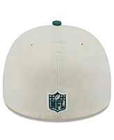 New Era Men's Cream/Midnight Green Philadelphia Eagles 2025 Nfl Draft A-Frame 59FIFTY Fitted Hat