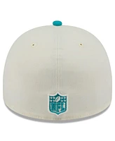 New Era Men's Cream/Aqua Miami Dolphins 2025 Nfl Draft A-Frame 59FIFTY Fitted Hat
