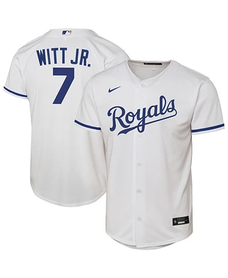Nike Big Boys and Girls Bobby Witt Jr. White Kansas City Royals Home Replica Player Jersey