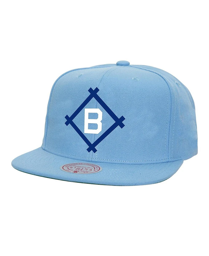 Mitchell & Ness Men's Light Blue Brooklyn Dodgers Cooperstown Collection Basic Flip Snapback Hat