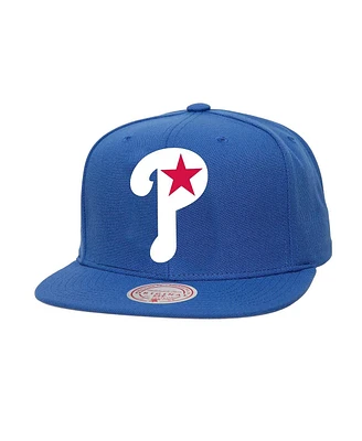 Mitchell & Ness Men's Royal Philadelphia Phillies Cooperstown Collection Basic Flip Snapback Hat