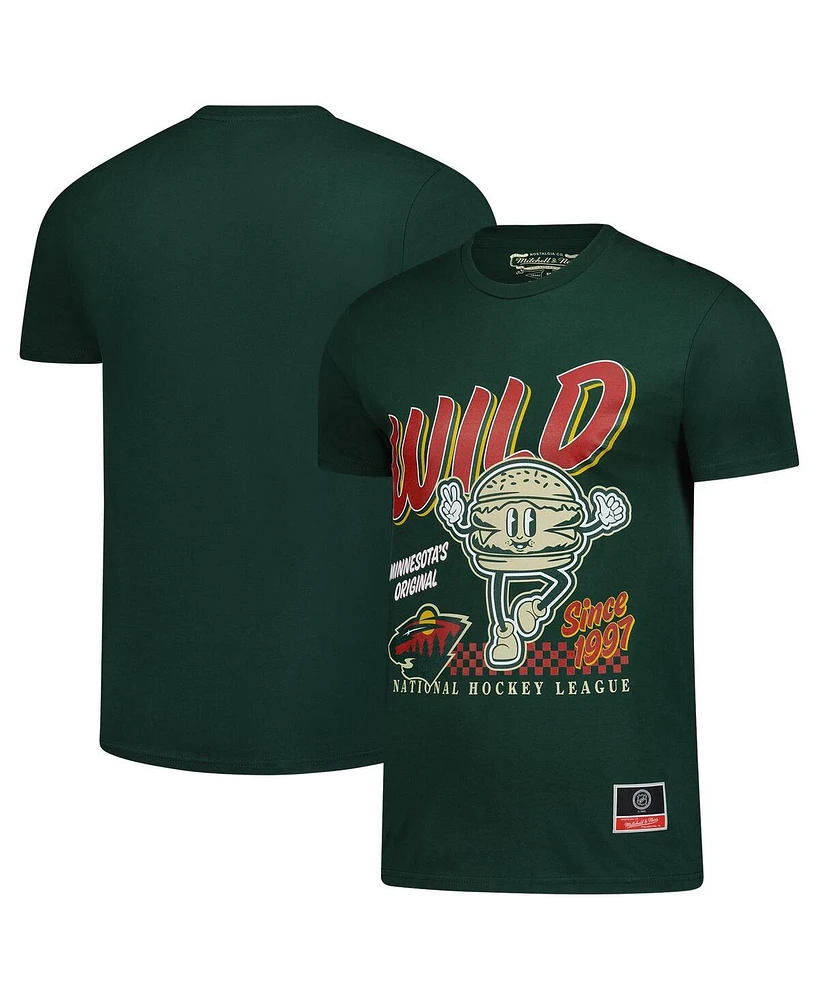 Mitchell & Ness Men's Green Minnesota Wild Local Food T-Shirt