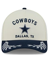 New Era Men's Cream/Navy Dallas Cowboys 2025 Nfl Draft 39THIRTY Flex Hat