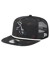 New Era Men's Black Chicago White Sox Gummy Golfer Trucker Adjustable Hat