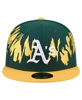 New Era Men's Green/Gold Athletics Retro Pattern 59FIFTY Fitted Hat