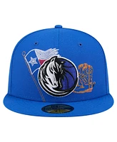 New Era Men's Blue Dallas Mavericks State Stitch 59FIFTY Fitted Hat