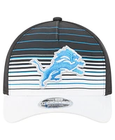 New Era Men's White/Black Detroit Lions Adventure Gradient 9FORTY M-Crown A-Frame Adjustable Hat