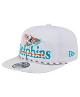 New Era Men's White Miami Dolphins Collide Golfer Snapback Hat