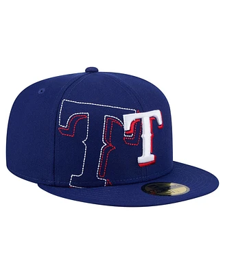 New Era Men's Royal Texas Rangers Yarn Stitch 59FIFTY Fitted Hat