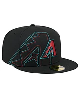 New Era Men's Black Arizona Diamondbacks Yarn Stitch 59FIFTY Fitted Hat