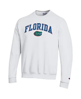 Champion Men's White Florida Gators Arch Over Logo Pullover Sweatshirt