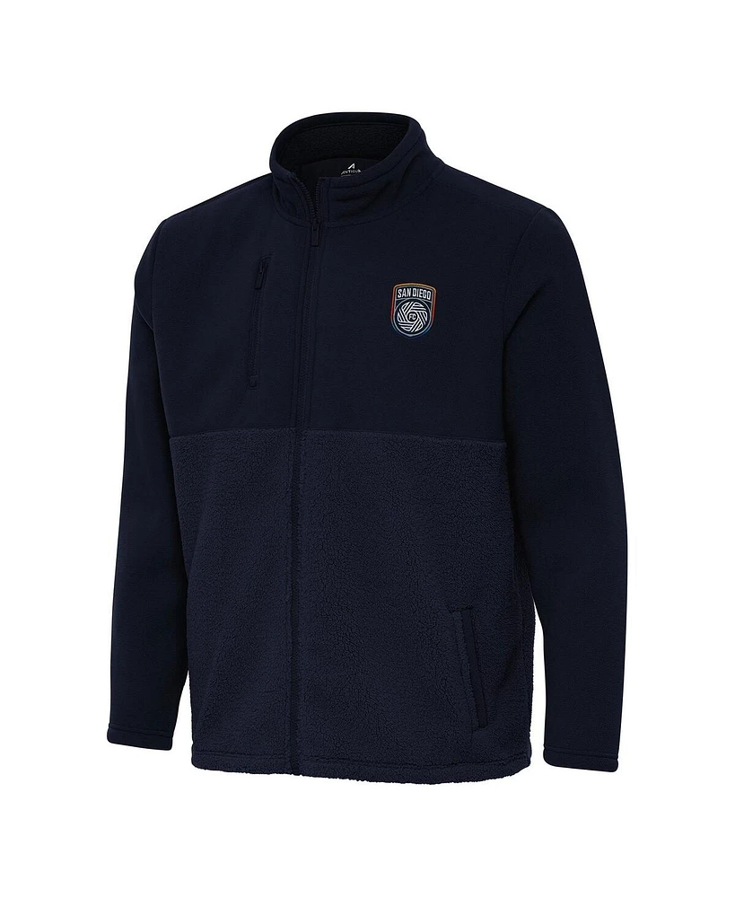 Antigua Men's Navy San Diego Fc Daily Fused Full-Zip Jacket