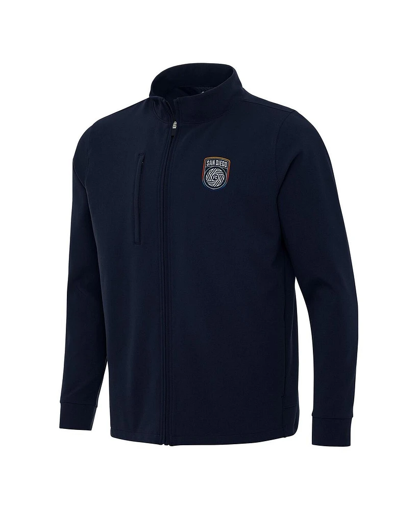 Antigua Men's Navy San Diego Fc Regard Full-Zip Jacket