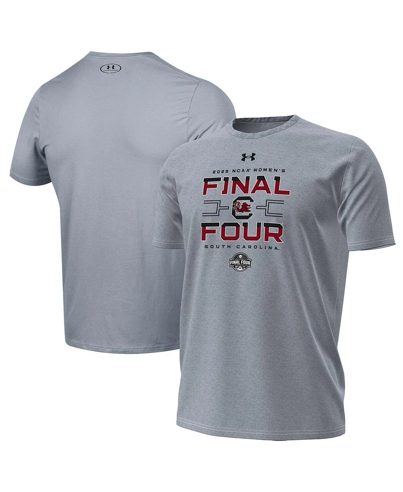 Under Armour Men's Gray South Carolina Gamecocks 2025 Ncaa Women's Basketball Tournament March Madness Final Four Locker Room T-Shirt