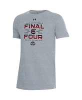 Under Armour Big Boys and Girls Gray South Carolina Gamecocks 2025 Ncaa Women's Basketball Tournament March Madness Final Four Locker Room T-Shirt