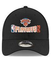 New Era Men's Black New York Knicks 2025 Nba Playoffs 9FORTY Adjustable Hat